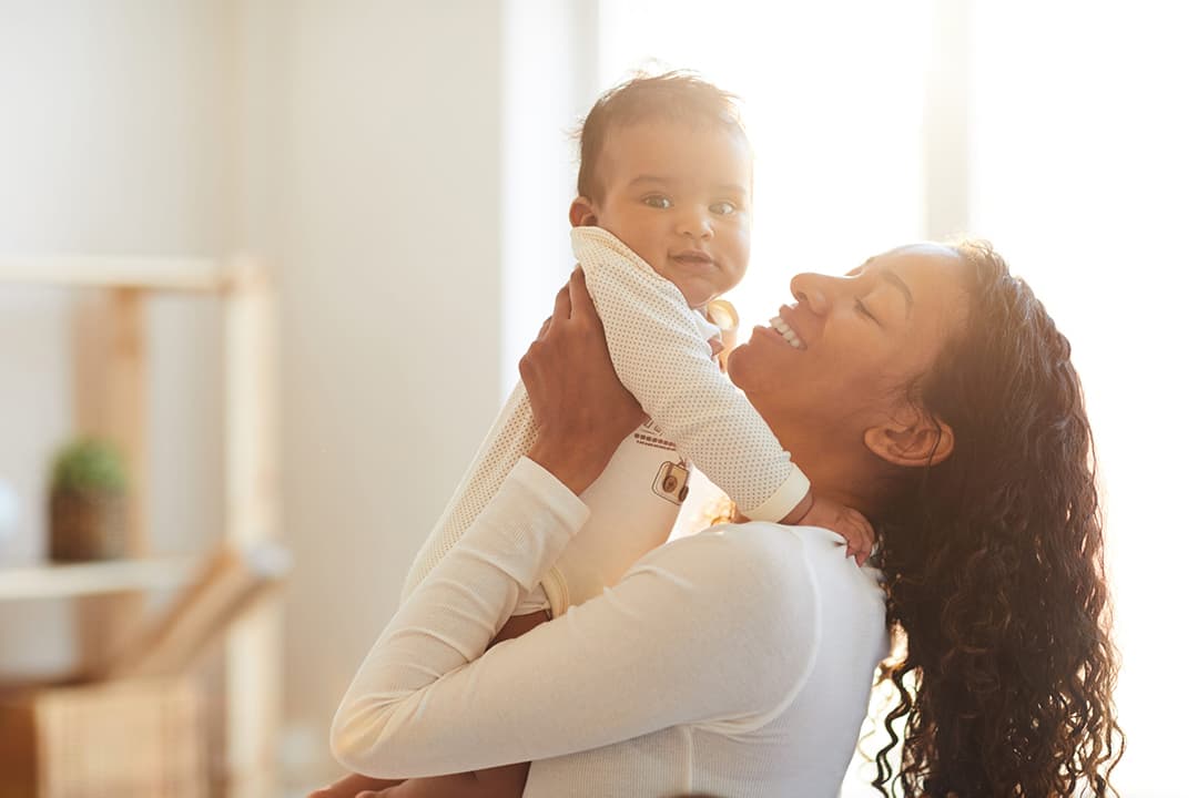 Mother and baby, sperm donation success